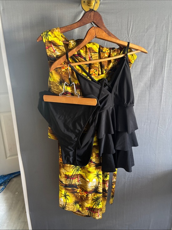 Rina Rossi Other - Four piece Tropical Cover-tankini, bathing suit bottoms, tank top and tie pants